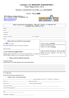 Hotel Registration Form