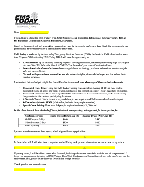 EMS Today Conference Attendance Request