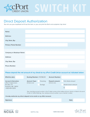 cPort Credit Union Switch Kit