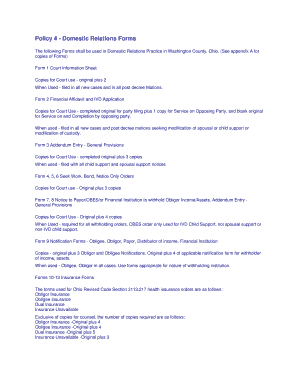 Washington County Domestic Relations Forms