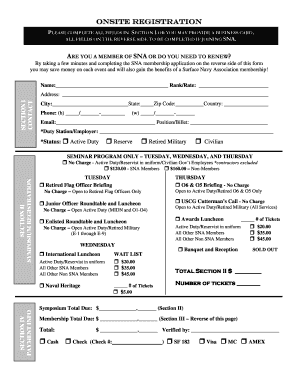 Surface Navy Association Membership Application