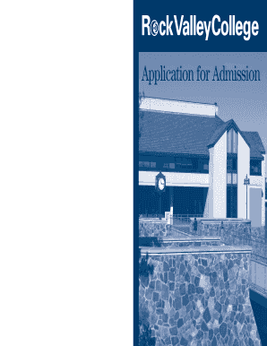 Rock Valley College Application for Admission