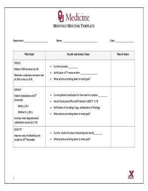 Monthly Meeting Template
