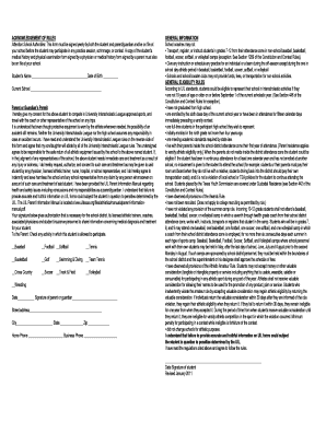 Texas Student Athletic Participation Consent Form
