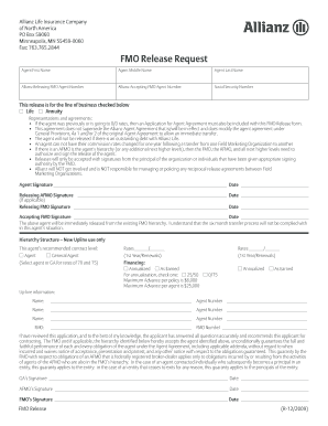 Allianz FMO Release Form