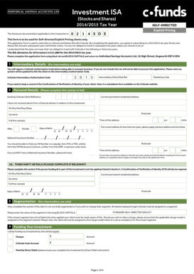 Stocks and Shares ISA Application Form