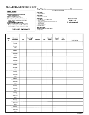 ARHA Heeling Score Sheet