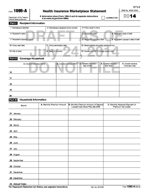 Form 1095-A Health Insurance Marketplace Statement