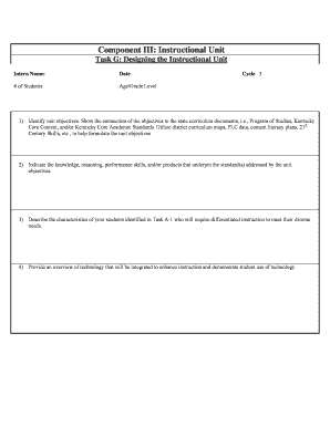 Instructional Unit Design Template
