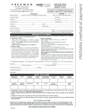 Freeman Payment Form