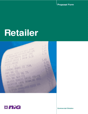 NIG Retailer Insurance Proposal Form