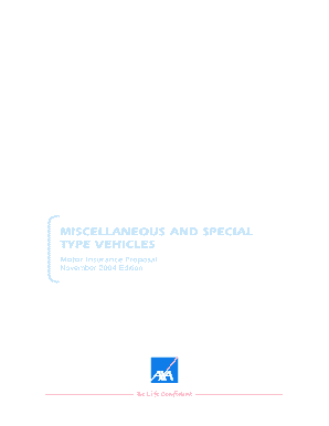 Motor Insurance Proposal Form