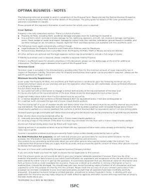 Optima Business Proposal Form