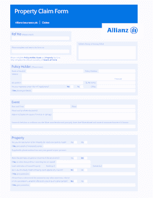 Property Claim Form
