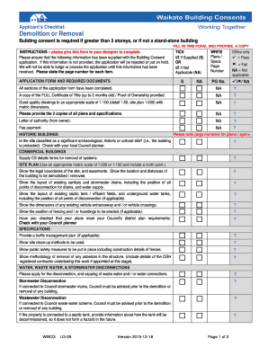Building Consent Application Checklist