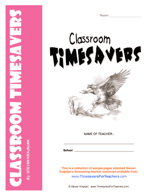 Teacher Classroom Management Forms