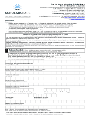 ScholarShare College Savings Plan Application