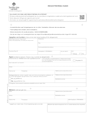 Swedish Dog Registration Form