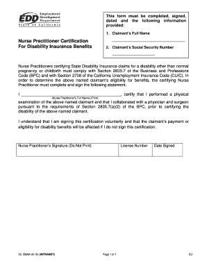 Nurse Practitioner Certification for Disability Insurance