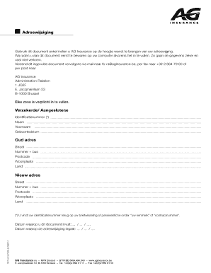 Adreswijziging