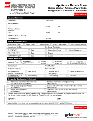 SWEPCO Appliance Rebate Form