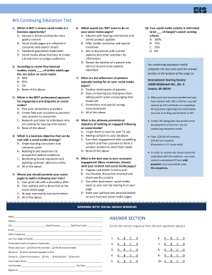 IHS Continuing Education Test