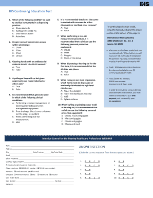 IHS Continuing Education Test
