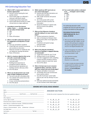 IHS Continuing Education Test