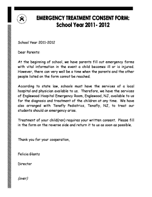 Emergency Medical Consent Form