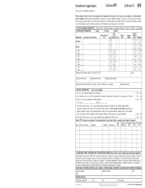 Anthem Blue Cross Employee Health Enrollment Application