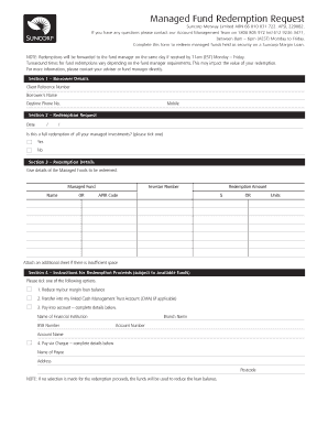 Managed Fund Redemption Request Form