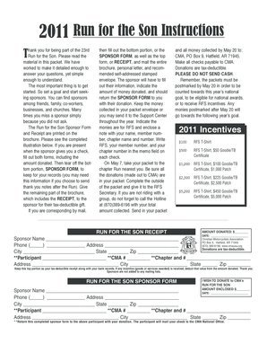 Run for the Son Sponsor Form