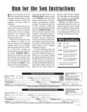 Run for the Son Sponsor Form