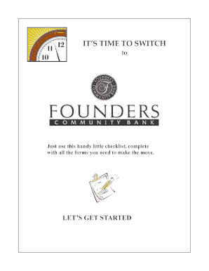 Founders Community Bank Business Account Application