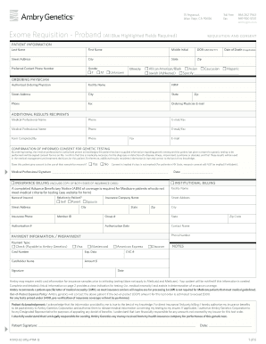 Exome Requisition and Consent Form