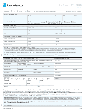 Exome Requisition and Consent Form