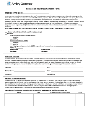 Release of Raw Data Consent Form