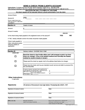 Profile Check Request Form