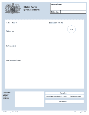 Probate Claim Form