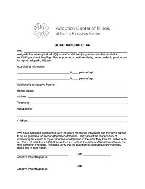 Guardianship Plan for Adopted Children