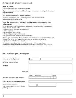 UK Statutory Sick Pay Employer Form