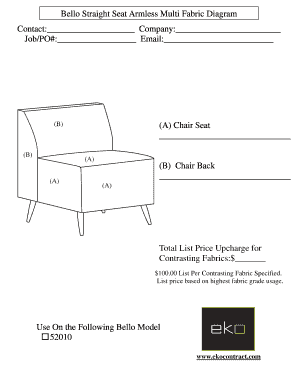 Bello Chair Multi Fabric Diagram