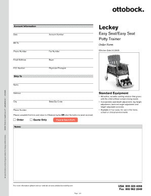 Easy Seat Order Form