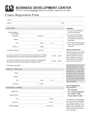 Course Registration Form