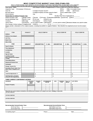 MGIC COMPETITIVE MARKET ANALYSIS FNMA-OR