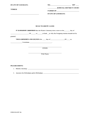 Louisiana Rule to Show Cause