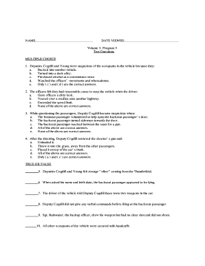 Law Enforcement Test Questions