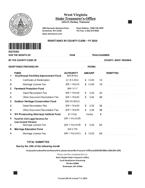 West Virginia Remittance Form