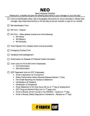 New Employee Checklist