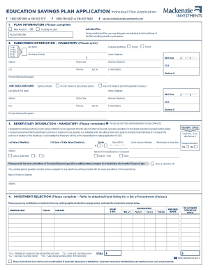 Mackenzie RESP Application Form